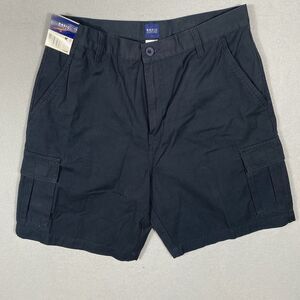 Vintage K-Mart Basic Editions Black Cargo Shorts Mens‎ 34x8 Loose Fit Deadstock